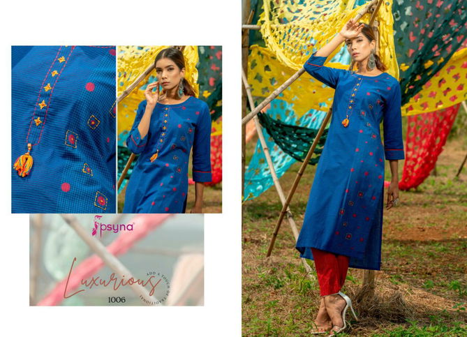 Poetry Vol 1 Psyna Cotton Designer Kurtis Catalog
